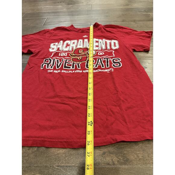 Majestic Mens Red MiLB Sacramento River Cats Short Sleeve T-Shirt Size M Medium - Picture 6 of 7
